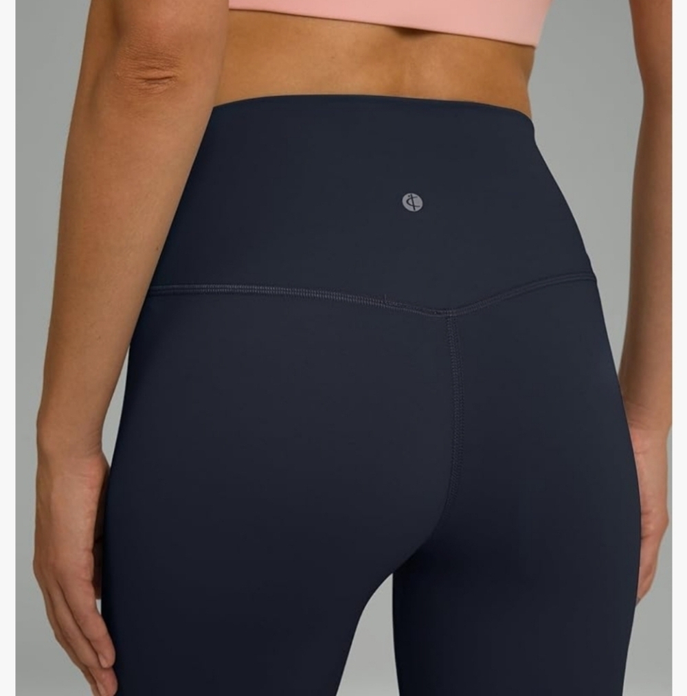 Women's M High-Waisted Leggings Grayish Blue M - Picture 4 of 16